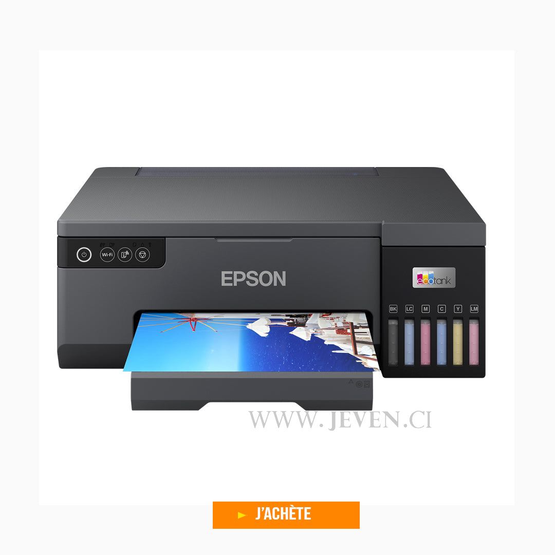 Imprimante EPSON à JET D'ENCRE GRAND PUBLIC L8050 - Avec son réservoir d’encre 6 couleurs de grande capacité