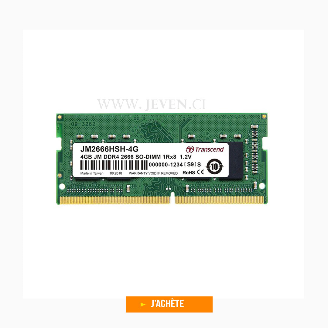 Mémoire Ram Pc Portable 4 Go DDR4
