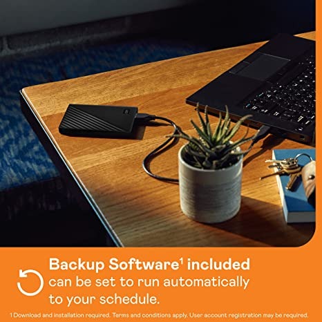 Disque Externe HDD Portable- 4 Tera- Western Digital My Passport- pour Ordinateur Portable