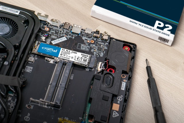 Disque interne SSD- 500Go M.2- Crucial P2 PCIe NVMe- pour Ordinateur Portable