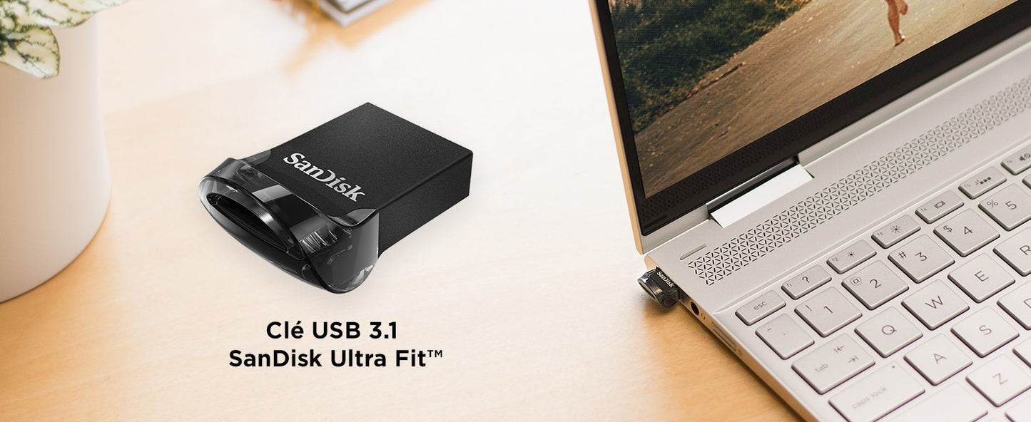 Clé USB SanDisk 64Go -Ultra Fit USB 3.1 Flash Drive