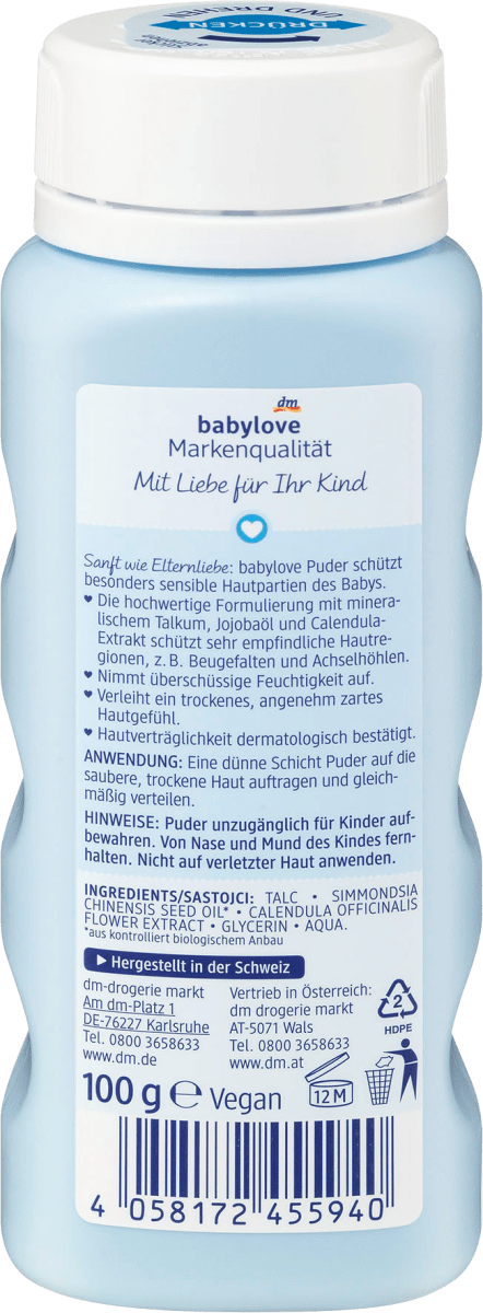 Poudre Babylove- pour bébé sensible- 100 g