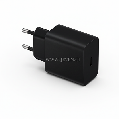 Samsung Chargeur 25W – USB-C – Charge Ultra-Rapide PD 3.0 – Le Boîtier Officiel pensé pour l’Efficacité et la Durabilité