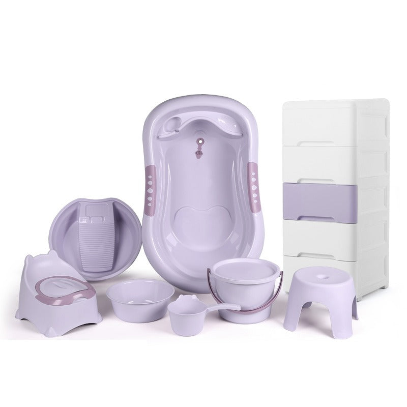 Ensemble berceau de bain pour bébé avec armoire à rangement- pot chaise- ensemble Kit de bain bébé