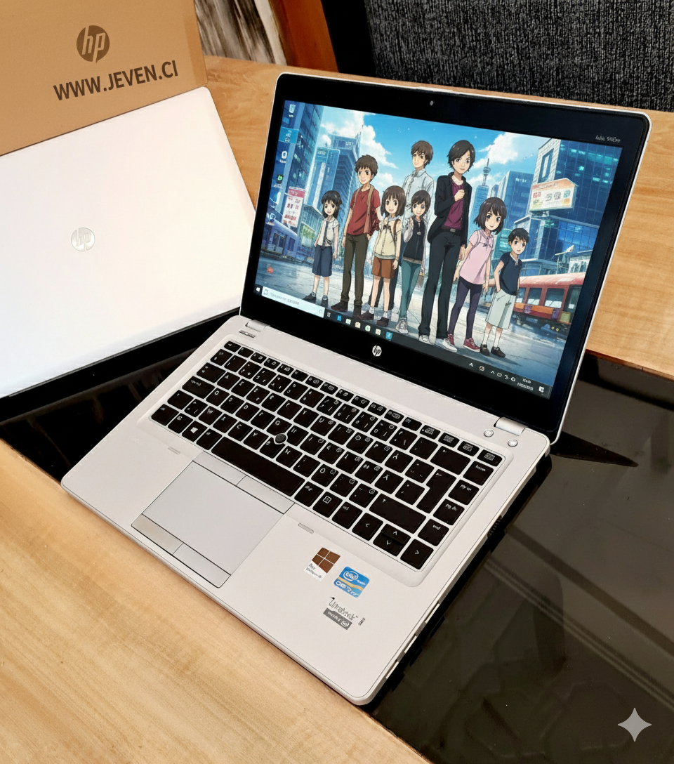 HP Folio Ultrabook 9470m – Core i5 - 8 Go RAM - 500 Go HDD - Écran 14" - Clavier Rétroéclairé & Empreinte Digitale – L’Ultrabook Fiable et Élégant pour le Travail Quotidien