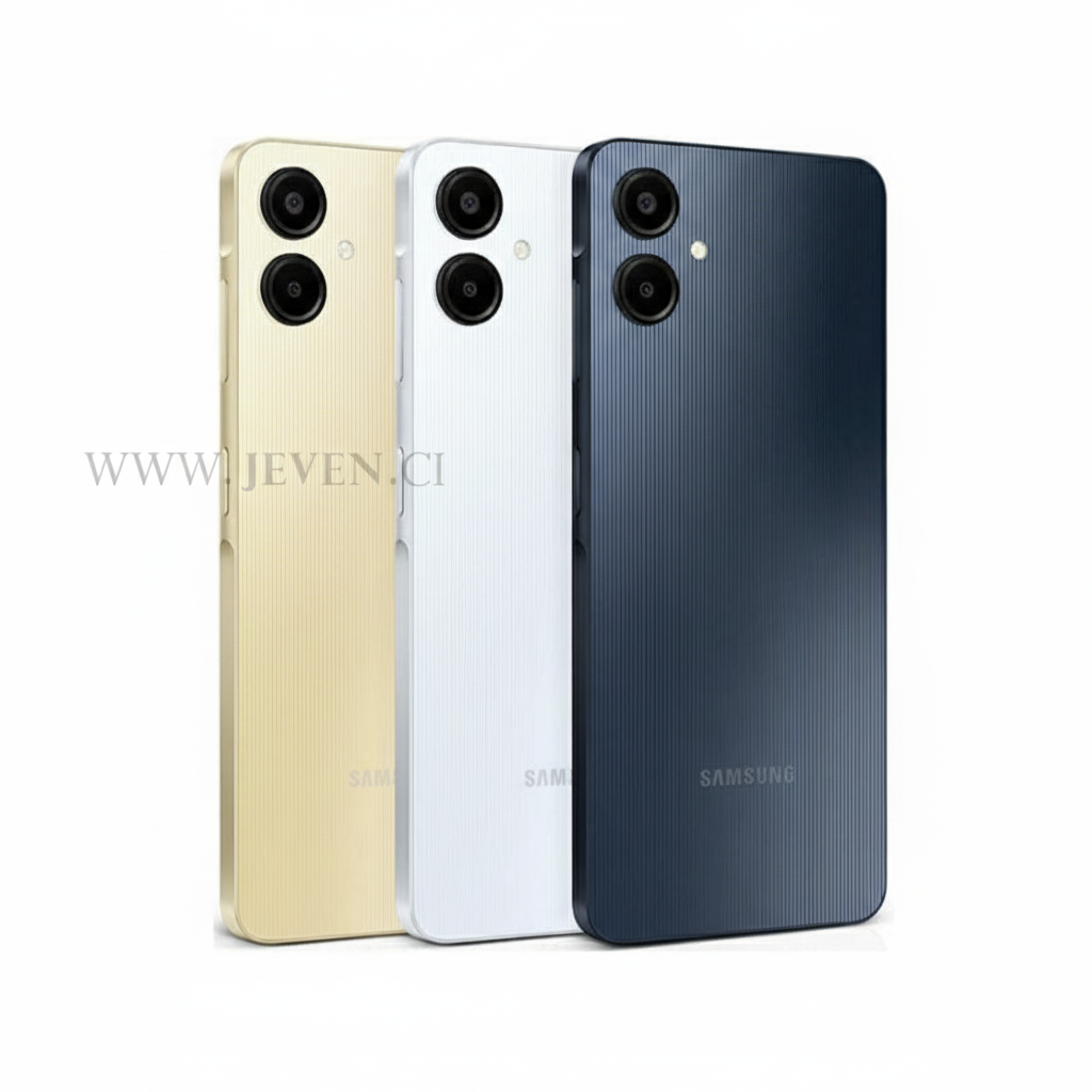 Samsung Galaxy A06 – 50 Mpx, 128 Go, 4 Go RAM, Android 14, Batterie 5000 mAh, Puissance & Fiabilité au Meilleur Prix