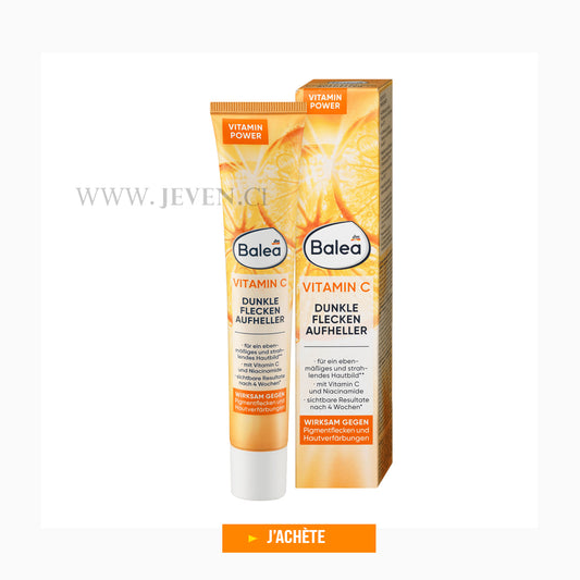Crème visage Balea - vitamine C éclaircissante taches brunes, 50 ml