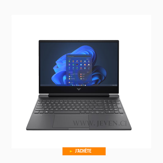 HP GAMING LAPTOP VICTUS 15 FA1000NK - Core i7 13e génération - NVIDIA® GeForce RTX™ 4050 6Go dédiée GDDR6 6 - 512Go SSD 16Go - 15.6" - Nouveau dans Carton