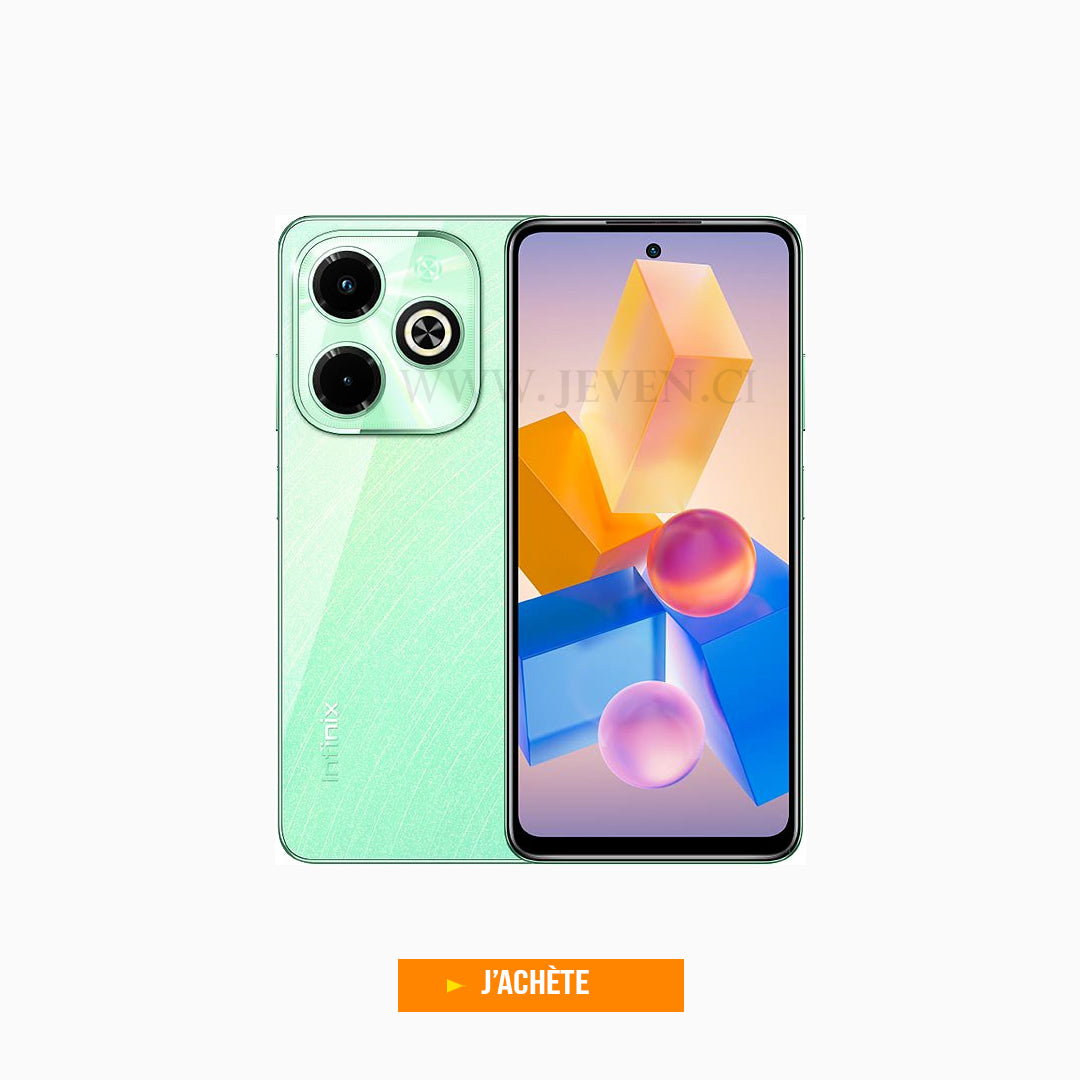 Infinix Hot 40i- 4+4Go/128Go- 16Go/256Go- 32MP/50MP- Empreinte Digitale sur le côté- Dual Sim 4G- 6.56"