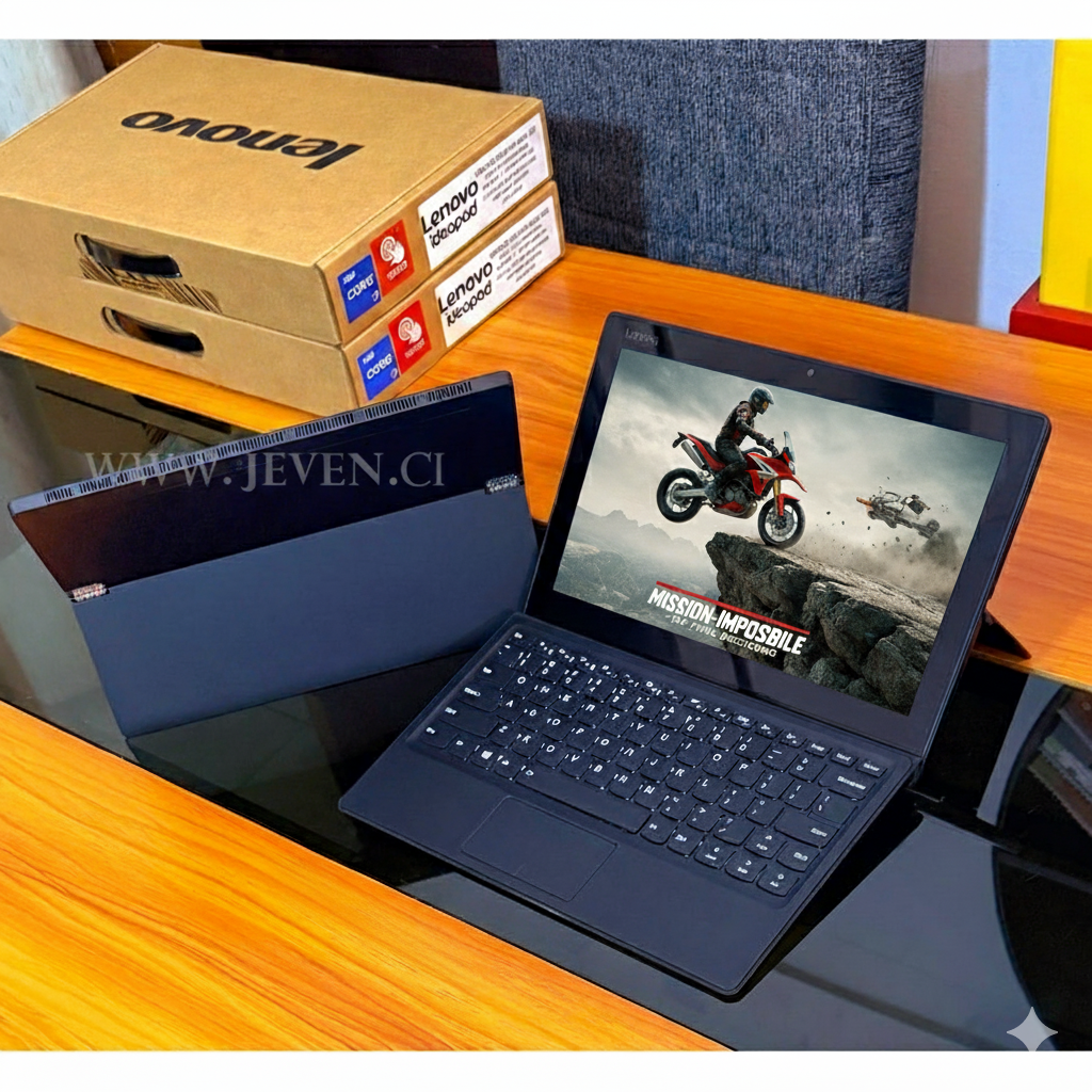 Lenovo IdeaPad Miix 510-12ISK – Core i7-6500U, 8 Go RAM, 512 Go SSD, Écran Tactile Détachable 12", Mobilité et Performance Réunies