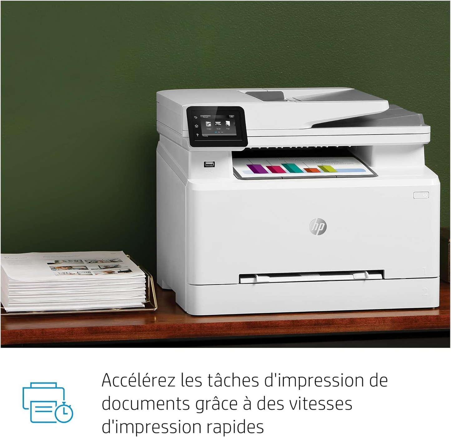 Imprimante Laser HP Color LaserJet Pro M283fdw - Impression, copie, numérisation, fax Couleur