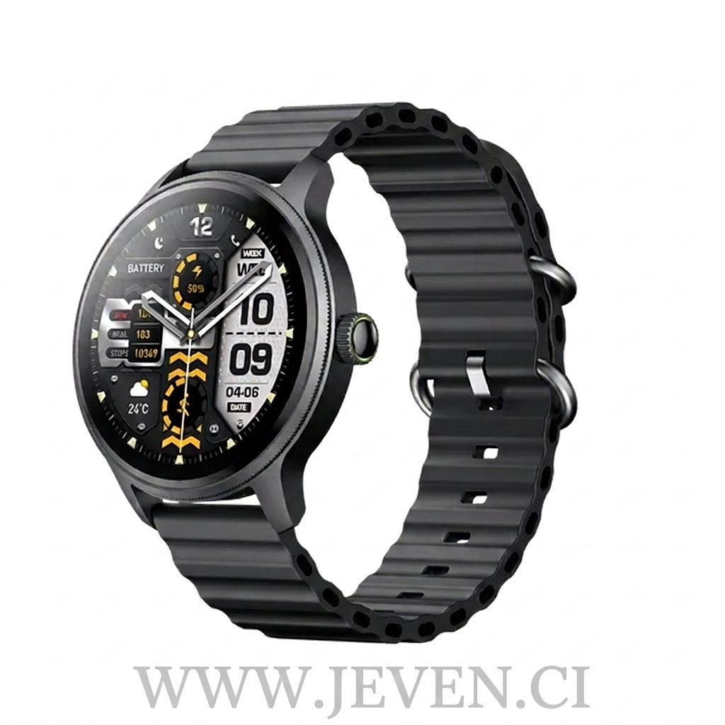 Oraimo Watch 5R Pro – Écran AMOLED 1,43", Appels Bluetooth, Autonomie Record de 11 Jours, Finition Alliage de Zinc, L'Excellence Connectée Haute Définition en Promo