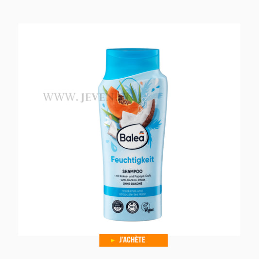 Shampooing Balea - hydratant au parfum de noix de coco et de papaye
