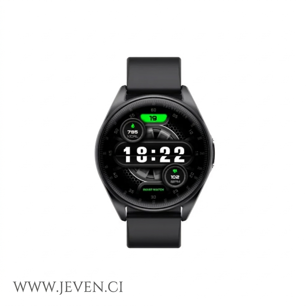 La Tecno Watch 3 - Montre Connectée Sport & Chic – Écran 1,39", Appels Bluetooth, Suivi Santé Complet, Certification IP68, L'Assistant Intelligent Polyvalent pour iOS et Android