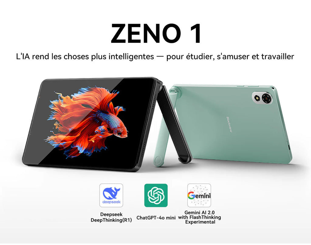 Tablette Blackview Zeno 1 – Écran 8" Fluide 90 Hz, Béquille Intégrée & Support Stylet, Double SIM 4G, 12 Go RAM, Batterie 6000 mAh, Compacité et Polyvalence Nomade en Promo