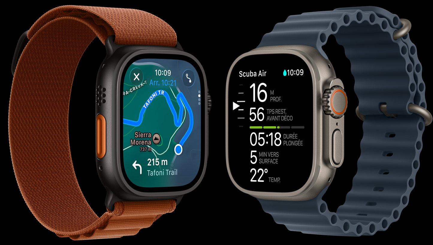 Apple Watch Ultra 3 (2025) – Titanium, 64 Go, 5G & Satellite, Résistance extrême, l’Ultra par excellence