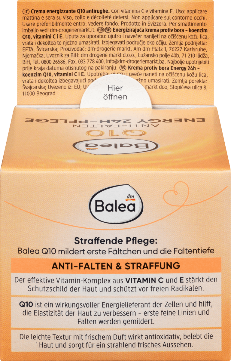 Crème visage anti-rides Q10 Energy, 50ml