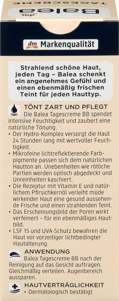 Crème Balea - BB teint clair SPF 15, 50 ml