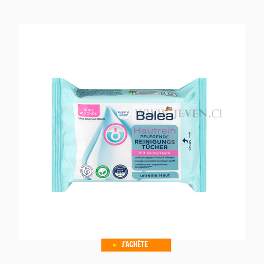 Balea Lingettes démaquillantes Skin Clean, 25 pièces