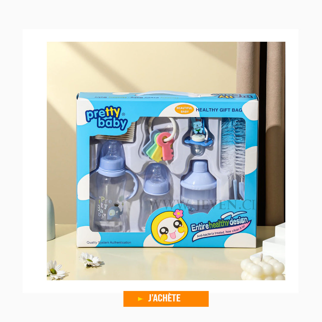 Ensemble biberons pour bébés- Kit de biberons, brosses pour bébé
