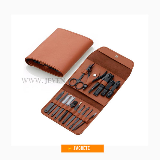 Kit de pédicure professionnel- outils de soins des ongles-16 en 1- en acier inoxydable- offre spéciale
