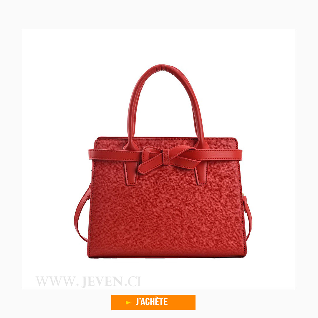 Sac à main à bandoulière- élégant- rouge pour femme