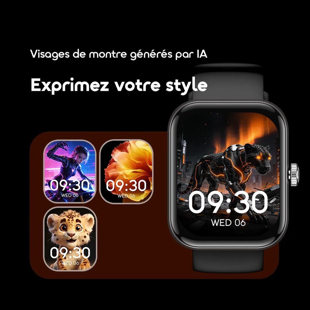 Oraimo Watch Nova 2N – Montre Connectée HD, Appels Bluetooth, Suivi Santé & Sport complet, L'Alliance Parfaite du Style et de la Praticité au Quotidien