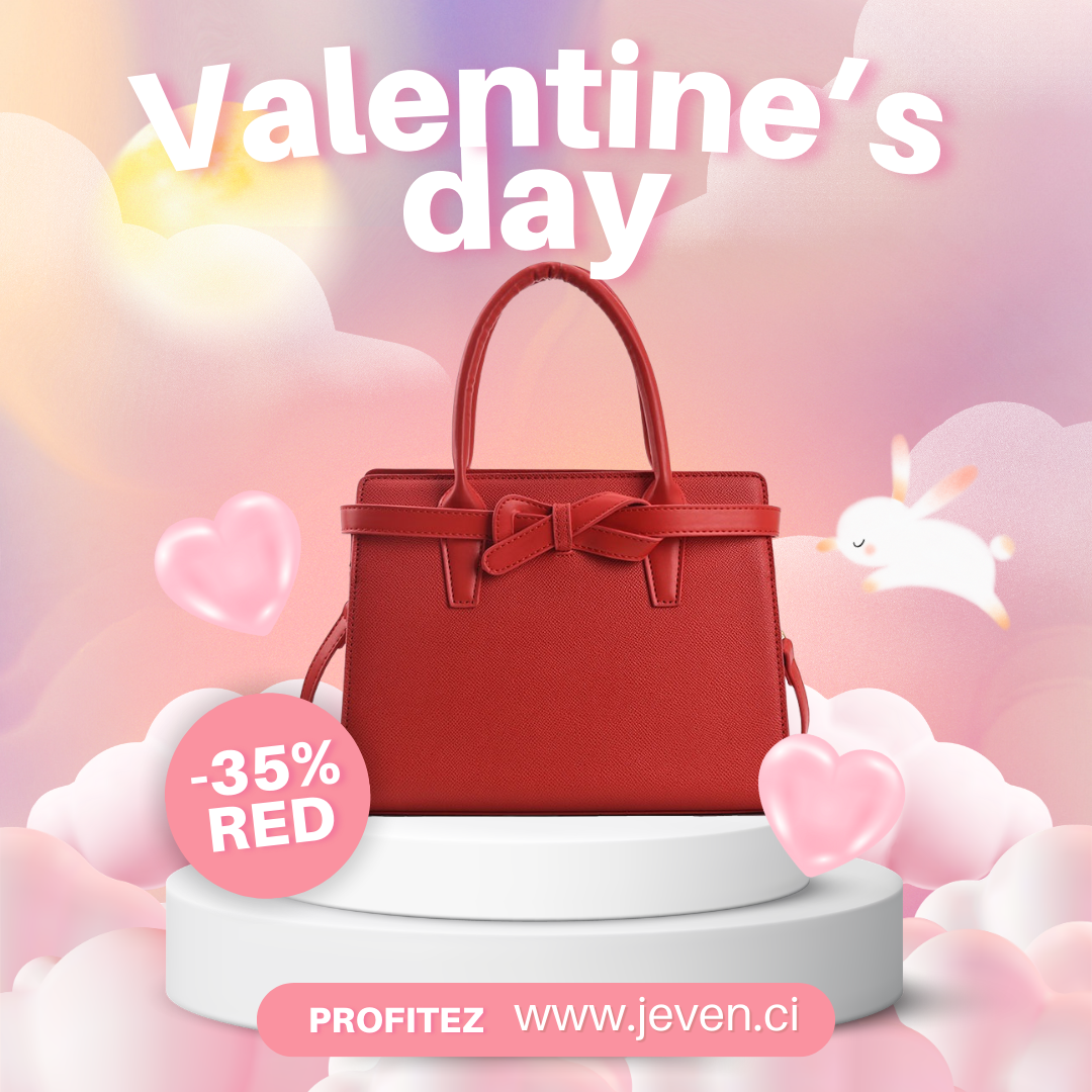 Sac à main à bandoulière- élégant- rouge pour femme