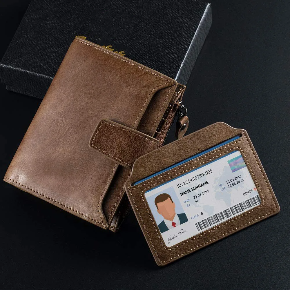 Portefeuille multifonctionnel, RFID avec de nombreux emplacements pour cartes - nouveau design à la mode