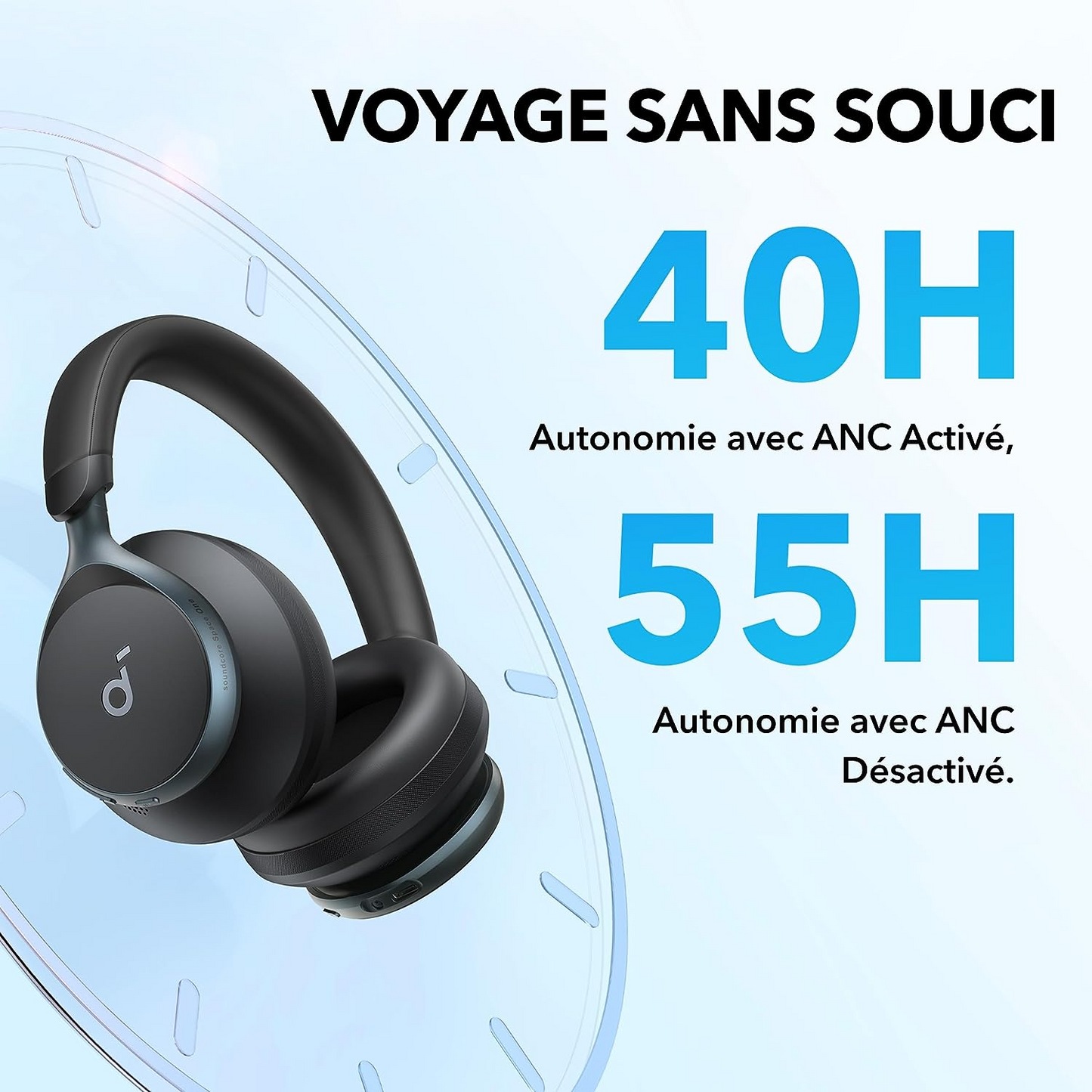 Casque Anker Soundcore Space One - Casque à réduction de bruit longue durée