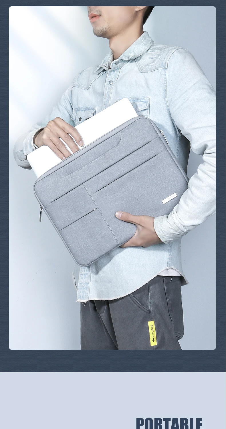 Sacoche pour ordinateur portable, étui étanche pour ordinateur portable  MacBook, porte-documents