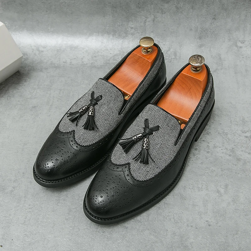 Mocassins à pampilles semi-formels - Chaussures habillées confortables de bonne qualité