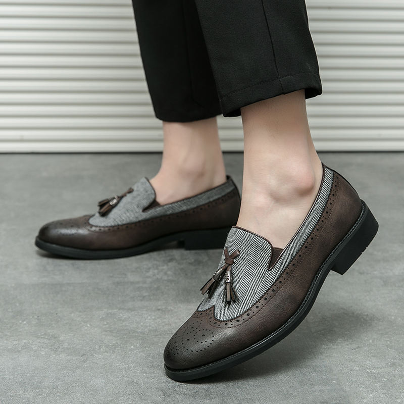 Mocassins à pampilles semi-formels - Chaussures habillées confortables de bonne qualité