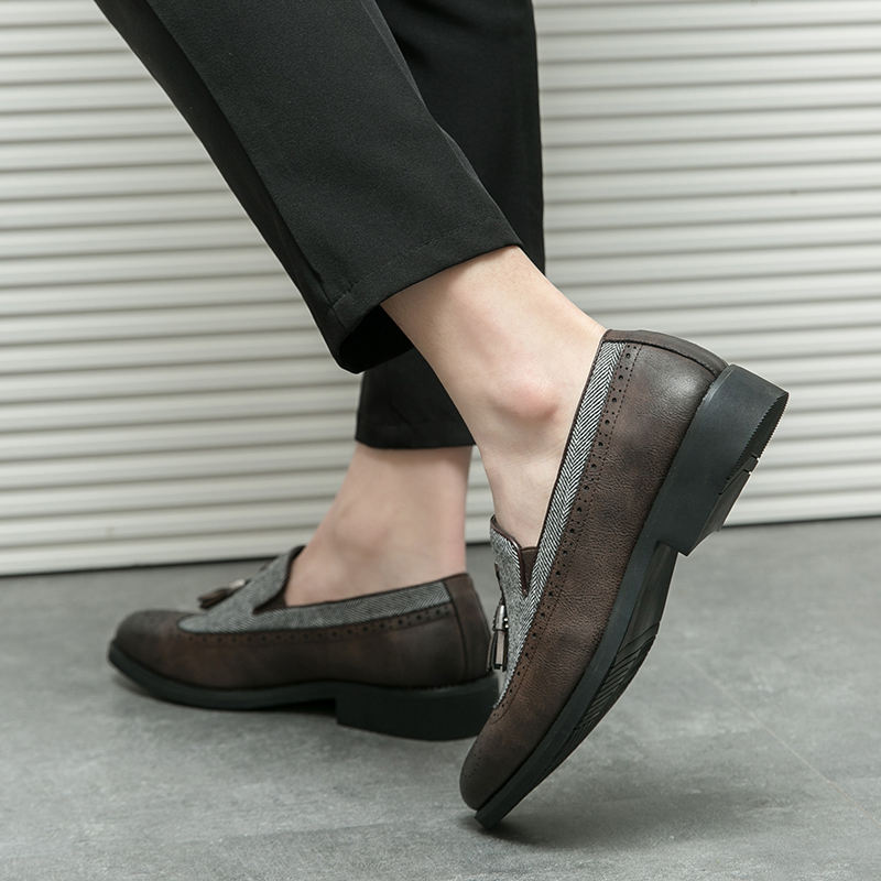 Mocassins à pampilles semi-formels - Chaussures habillées confortables de bonne qualité