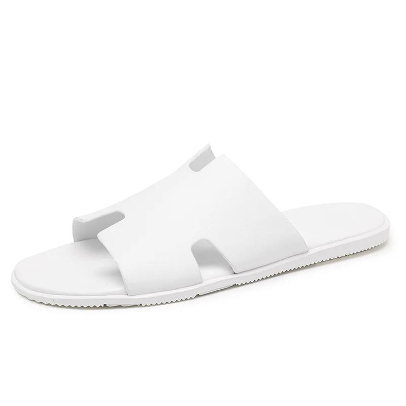 Nouvelles pantoufles d'été élégantes pour hommes en plein air - Sandales plates décontractées confortables et légères, pantoufles de plage d'été