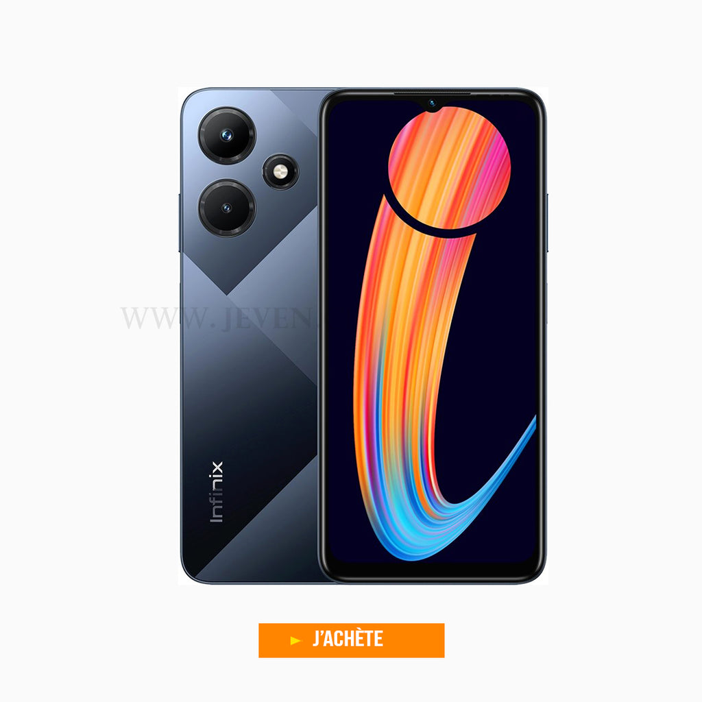 Infinix Hot 30i- 128Go- 8MP/13MP- Empreinte Digitale sur le côté- Dual Sim 4G- 6.56"