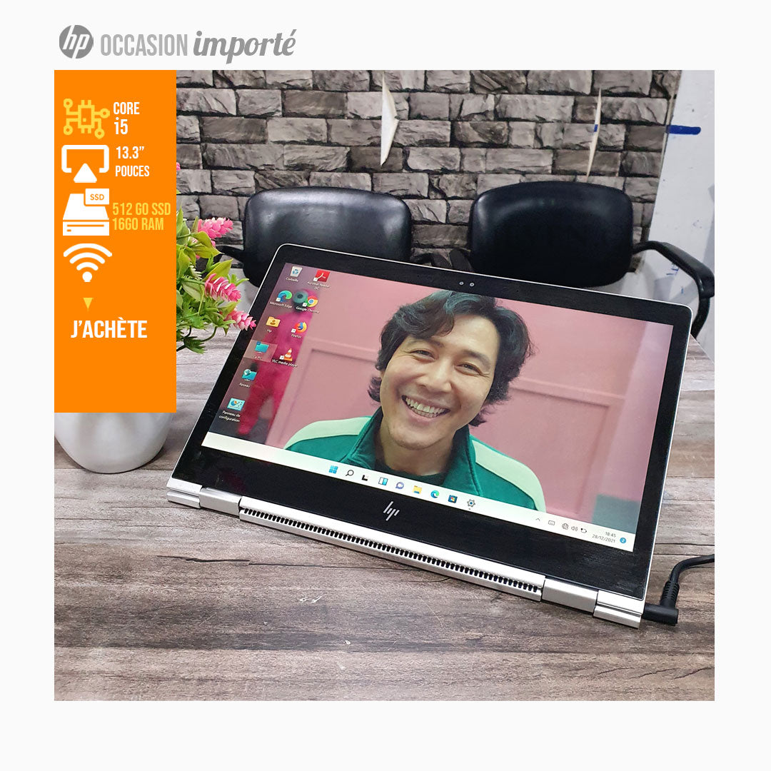 Hp Elitebook 1030 G2 i5™ 7e- Occasion- 512Go SSD - 13.3"- Gris- Tactile et Pliable