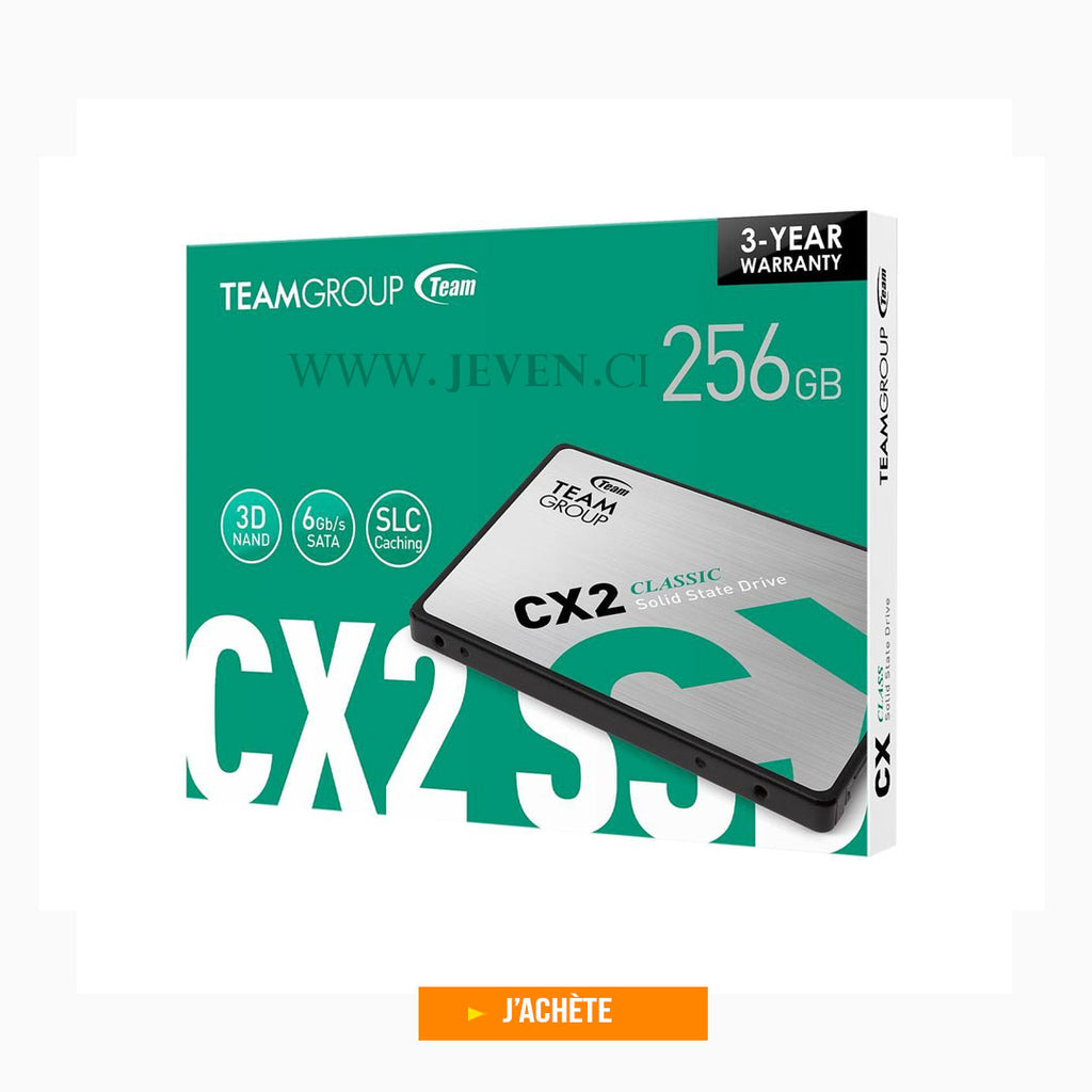Disque interne SSD- 256Go- SATA TeamGroup- pour Ordinateur Portable