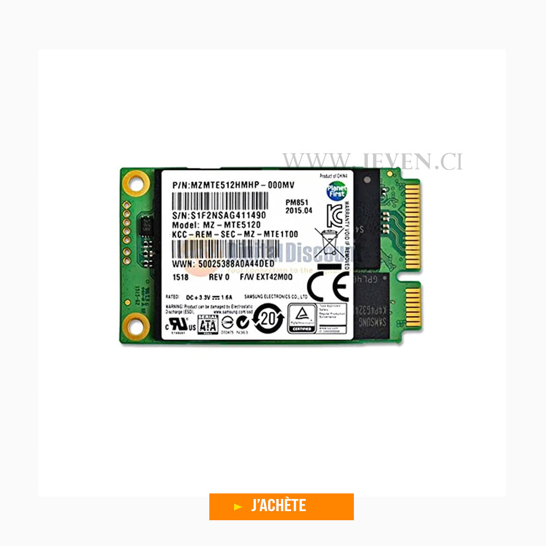 Disque SSD interne - 512Go- pour Ordinateur Portable