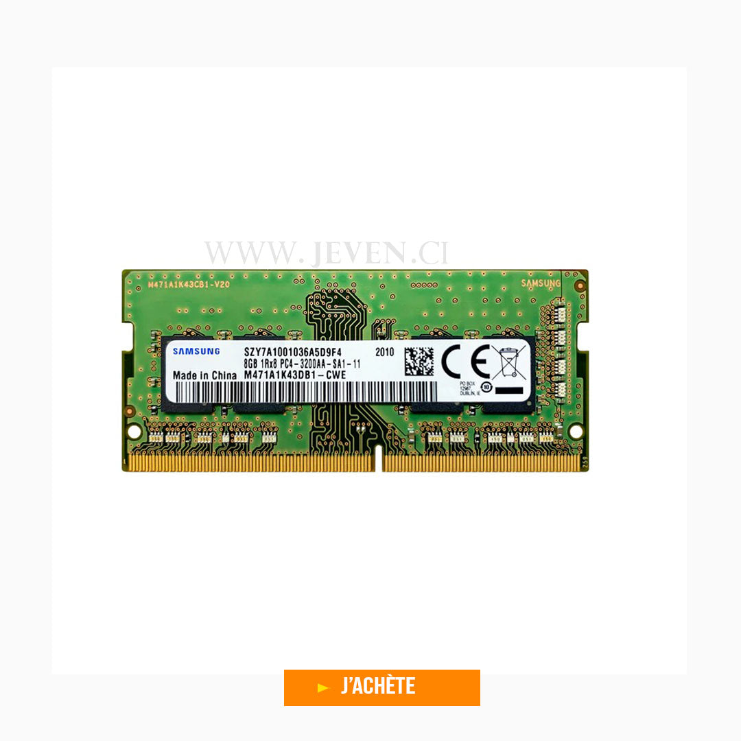 Mémoire Ram Additionnel- 8Go DDR4- Pour Ordinateur Portable