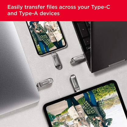 Clé USB Sandisk Ultra Luxe 128Go- Double Connectique Type-C & Type-A