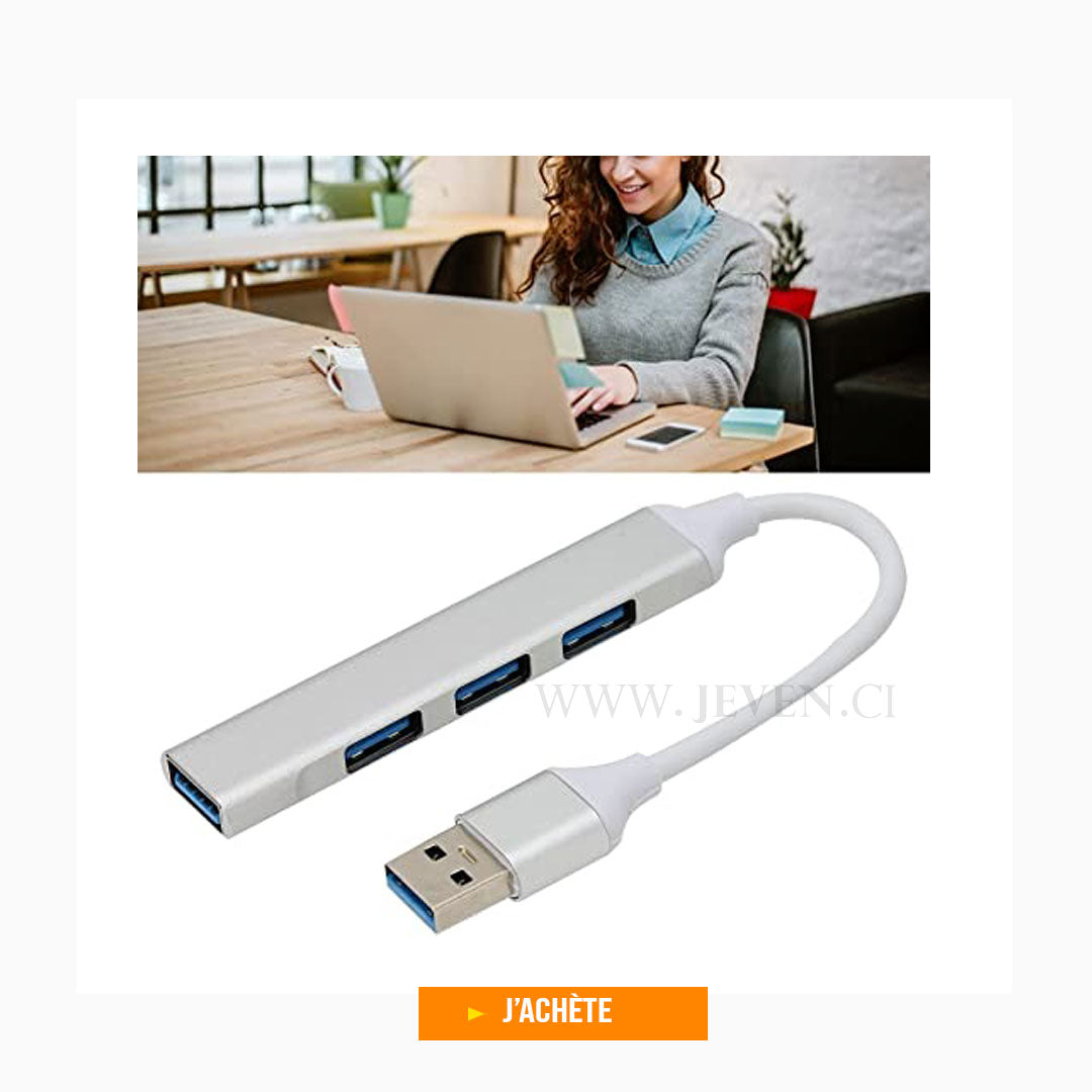 Adaptateur multiport de concentrateur USB C- 4 en 1