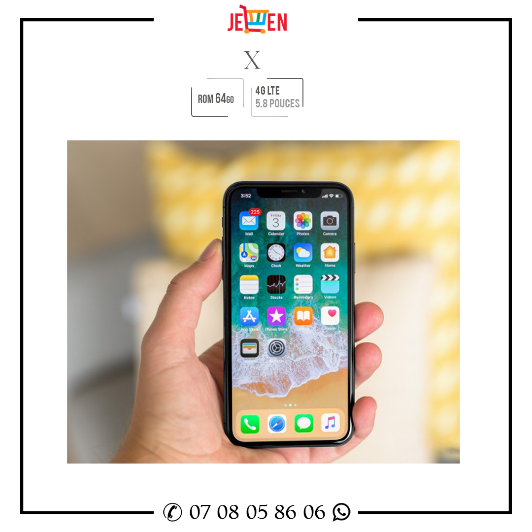 IPhone X- 3Go 64Go- 4G- Rémis à neuf