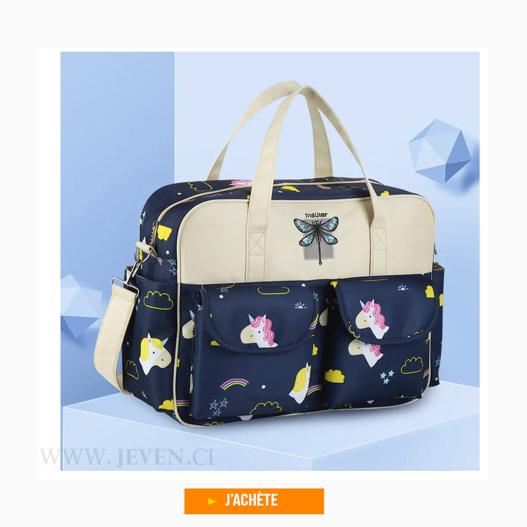 Sac à couches à bandoulière, fourre-tout imperméable de grande capacité pour dames, sacoche pour maternité
