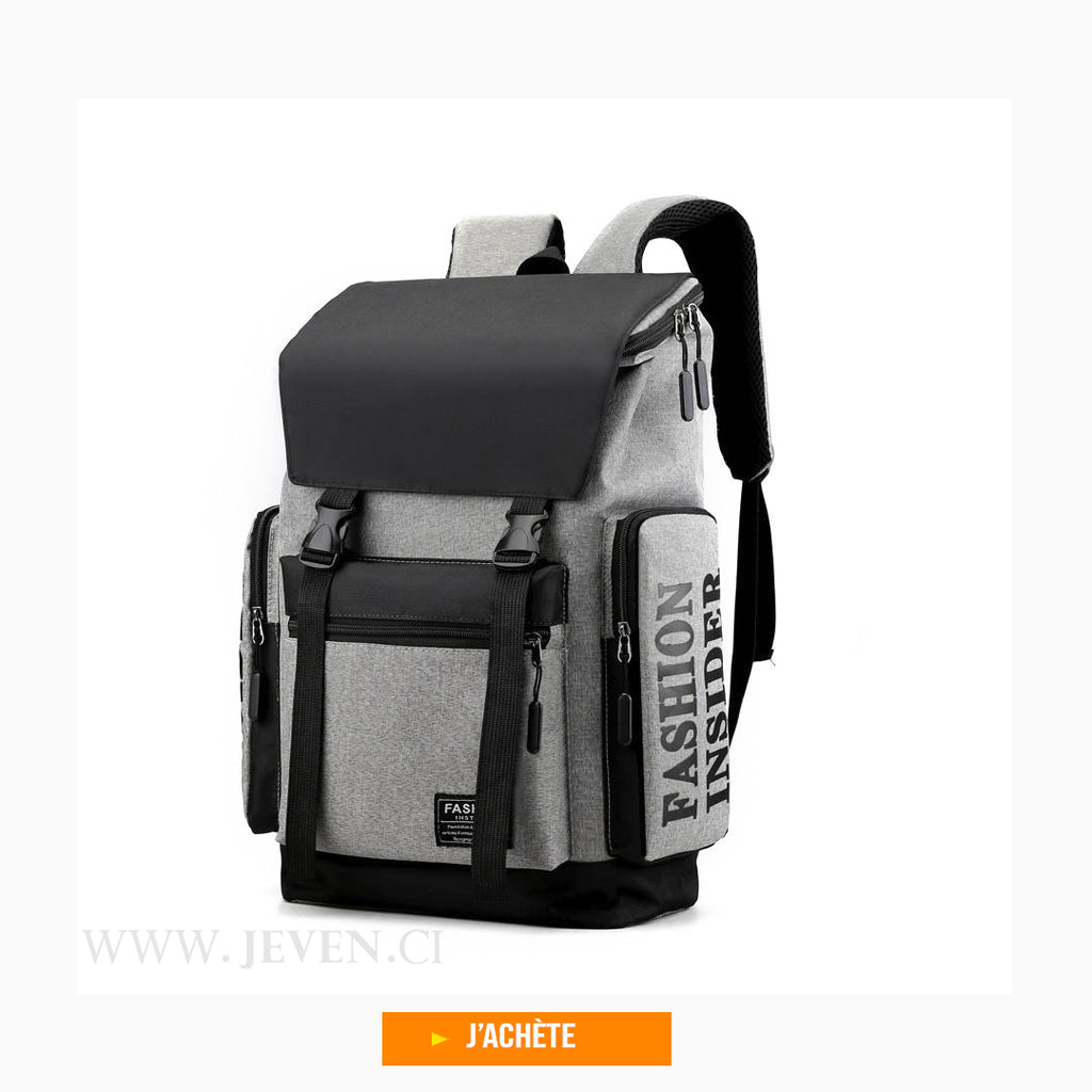 Sac à dos fashion- imperméable à l'eau- anti-vol