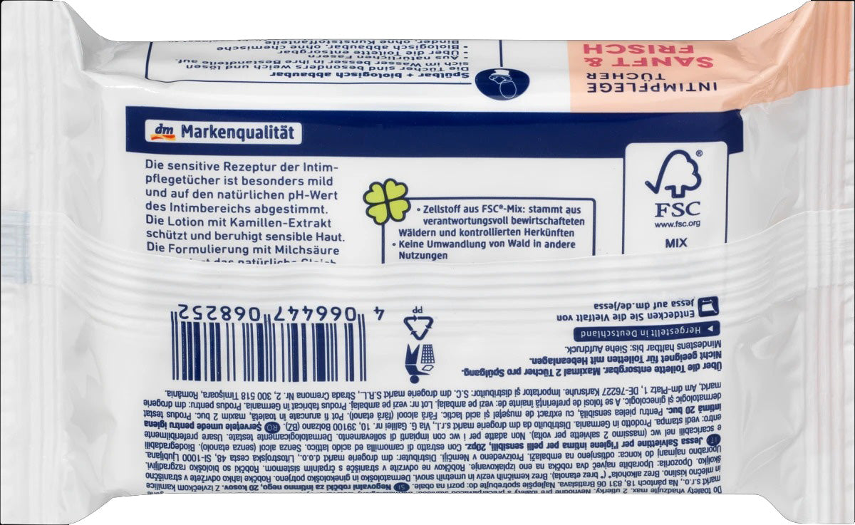 Lingettes intimes Jessa- 20 pièces