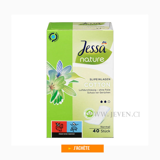Protège-slips coton long naturel Jessa- 30 pièces